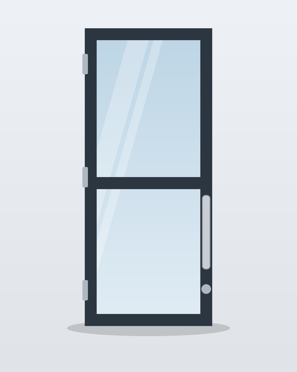 Porte vitrée aluminium