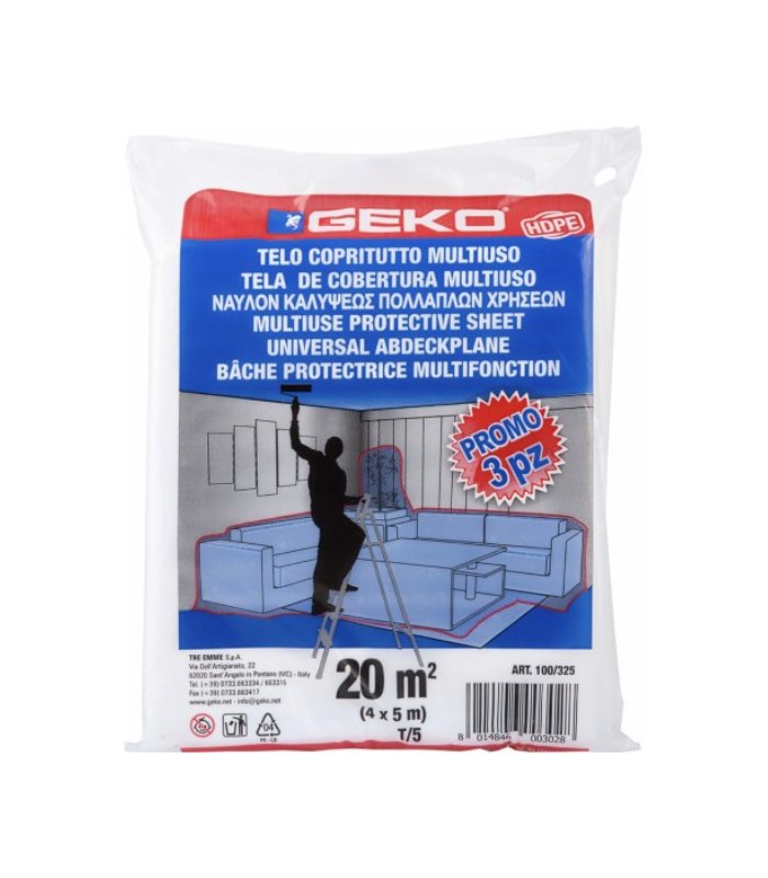 [LND-966015] Lot 3 Bâche De Protection Travaux 4 X 5M 280-295G