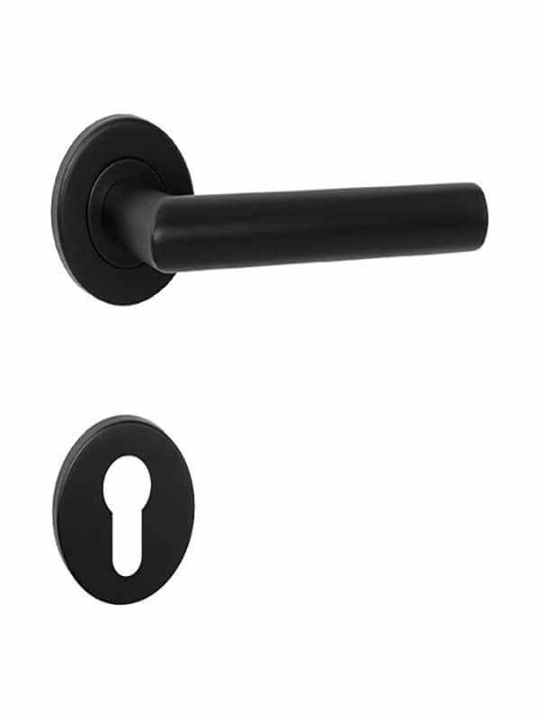 [LND-977498] Poignée De Porte Noir Laqué Grande Clé Longue